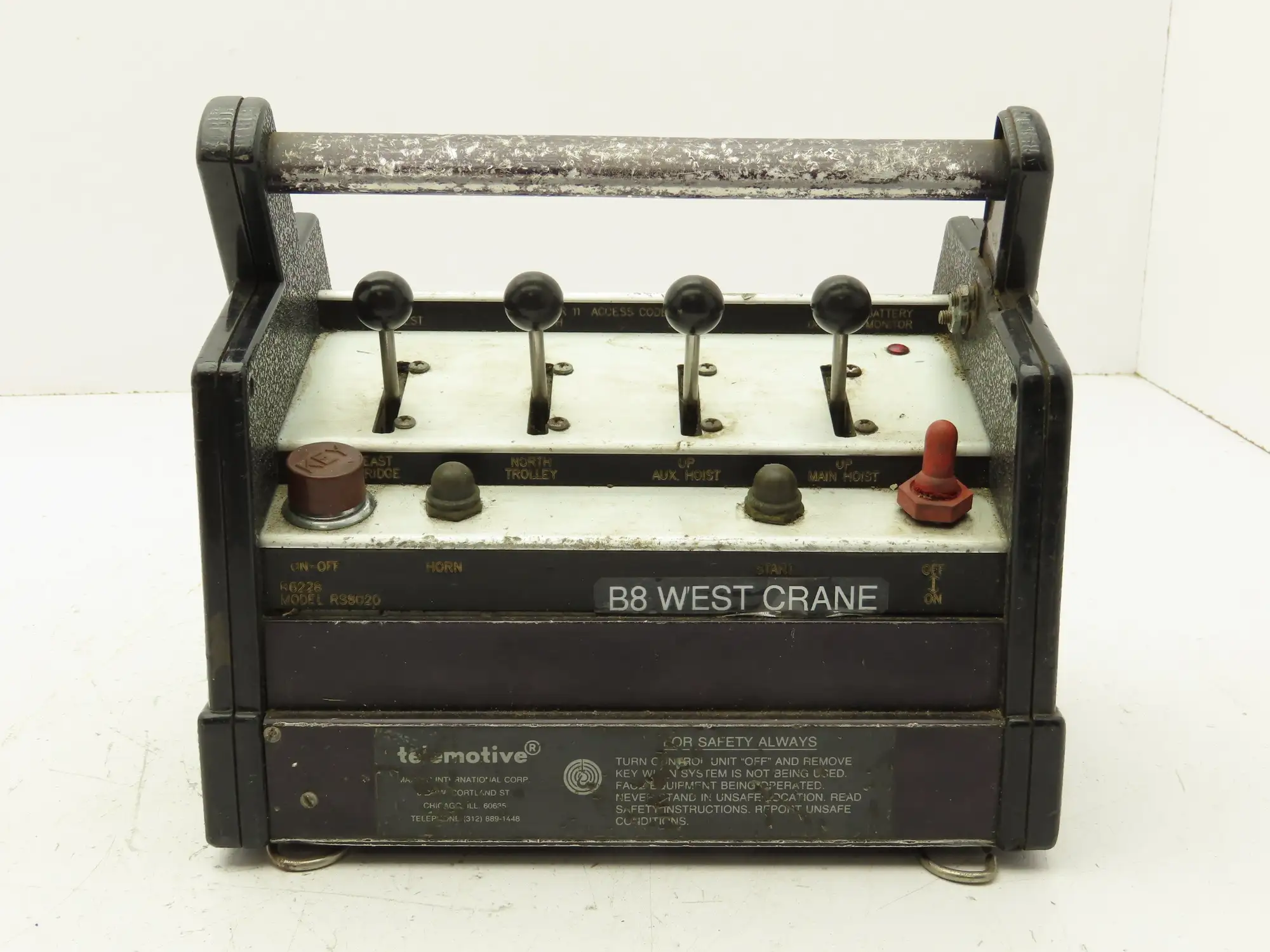 Telemotive LTX Crane Hoist Radio Remote Control 4 Lever 2 Button Model RS8020