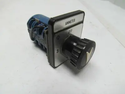 KrausNaimer C11 A048 Ammeter Switch Heavy duty 12amp 600VAC 4position switch