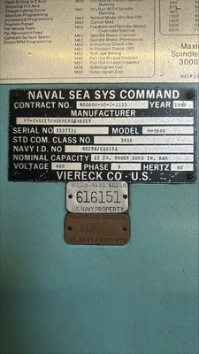 USED 1990 WARNER & SWASEY M-5940