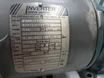 Dodge Baldor 17Q20R56 Gear Motor 20:1 Reducer 86 RPM 3/4Hp 230/460V 3PH RH 56C