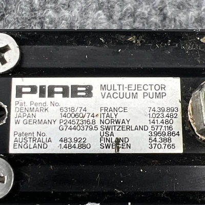 Used Piab M32 31.01.1043 Vacuum Pumps California US | Davliegogo LLC #1705583