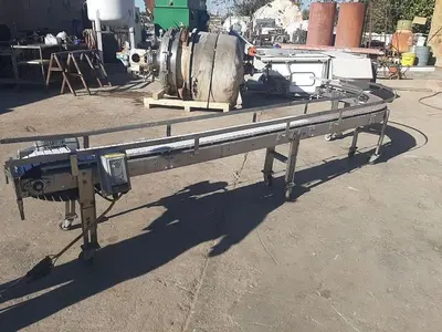 Conveyor, Belt, 7.5" x 15', S/st, 90 Degree Turn #C744315