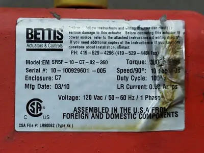 USED BETTIS EM SR5F-10-C7-02-360