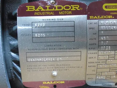 Baldor VCP3581T-4 Corrosion Protected Industrial Motor 1 HP 460V 1725 RPM New NIB