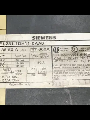 USED SIEMENS 3VF1 231-1DH11-0AA0