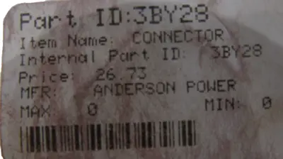 NEW ANDERSON POWER 3BY28 POWER CONNECTOR 6322G1G