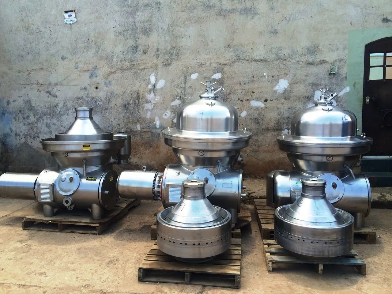 (3) Westfalia SAMM 12006 milk separators, 316SS.