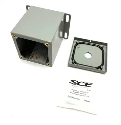 USED SAGINAW CONTROL & ENGINEERING PUSHBUTTON ENCLOSURE 4" X 4" GRAY STEEL