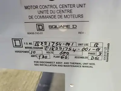 NEW SQUARE D MODEL 6