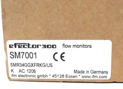 NEW IFM EFECTOR SMR34GGXFRKG/US SM7001 FLOW METER SMR34GGXFRKGUS