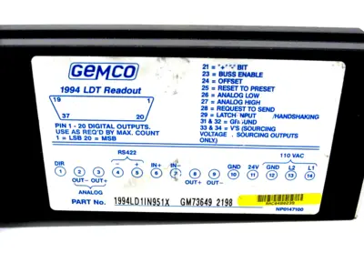 NEW GEMCO 1994-LD-1-IN-951-X QUIK-STIK DISPLAY MONITOR 1994LD1IN951X