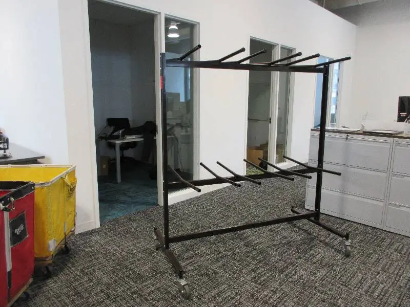 NATIONAL PUBLIC SEATING FOLDING CHAIR STORAGE AND TRANSPORT RACK