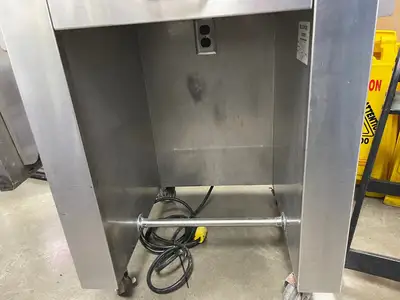 Used ColorPoint Used Colorpoint Portable Stainless Steel Gray Work Counter with Foldable Shelf 120V Food Prep Tables Illinois US | Falcon Restaurant Supply #1376226