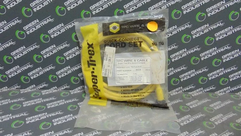 TPC Wire & Cable 84306 Cable Fem Plug 3P 6ft Rev.H New NIB