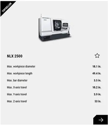 Used DMG MORI NLX 2500/700 2 AXIS CNC LATHE WITH CHIP BLASTER AND CONVEYOR CNC Lathes | Harbor Machinery Inc. #1283417