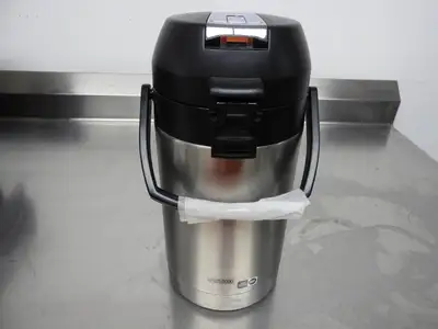 Used Bunn Used Bunn 2.5 Liter Stainless Steel Lined Lever Action Coffee Airpot 32125.0000 Beverage Dispensers Illinois US | Falcon Restaurant Supply #1376515