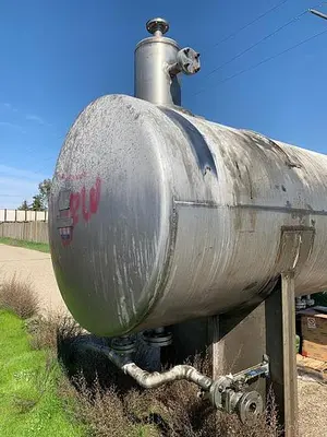 Tank, 1,500 Gallon, S/st, 4' x 18', 25 PSI, Coalescer Tank #S743658