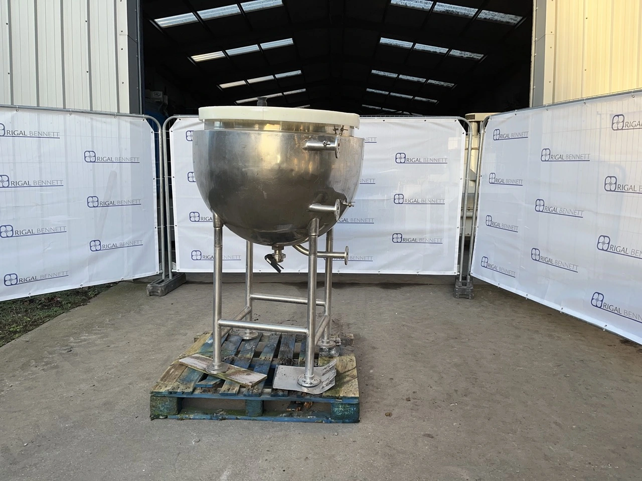 200L S/S Hemispherical Jacketed Cooking / Mixing Pan