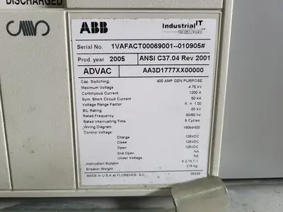 USED 2005 ABB AA3D1777XX00000