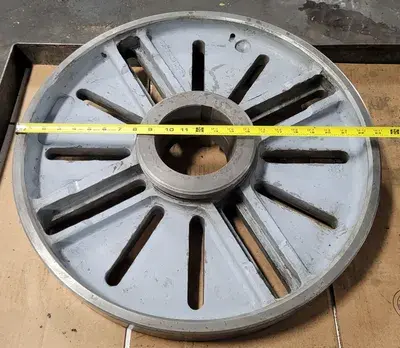 LATHE CHUCK FACE PLATE, 23.5 IN DIAMETER, L2 MOUNT