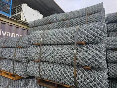 Chain Link Mesh Rolls, 2" x 2", 6 Gauge Galvanized 5' x 30'