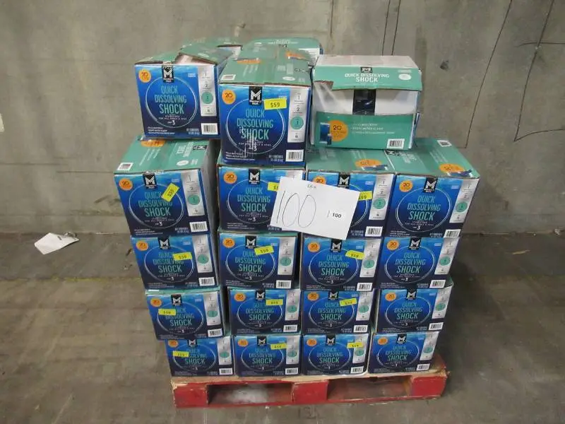 Pallet of Store Overstock and Ecommerce Product and Returns - Pool/Spa Shock