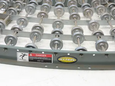 Hytrol 24"x 90 Deg Skatewheel Conveyor Section 22"BF Steel Gravity Roller