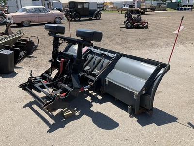 SnowEx Power Plow 8100 Snowplow, 8’ wide to 10’ wide, metal cutting edge, hydraulic angle, no wiring...