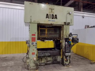 220 TON AIDA MODEL #PMX-LS-200H SSDC STRAIGHT SIDE PRESS, 7.87" STROKE: STOCK #22214