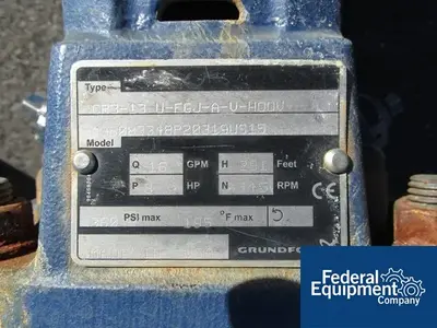 USED Grundfos GRUNDFOS PUMP, TYPE CR3-13, 3 HP