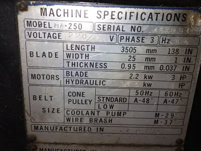 USED 1978 KYSOR MACHINE TOOL DIVISION HA250