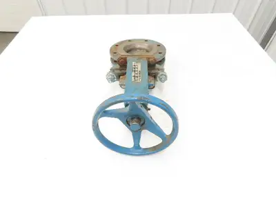 DeZurik 827 4" Flanged Knife Gate Valve Rising Stem Metal Seat 316SS Disc