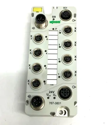 USED WAGO SPEEDWAY 767 8-CHANNEL DIGITAL I/O MODULE