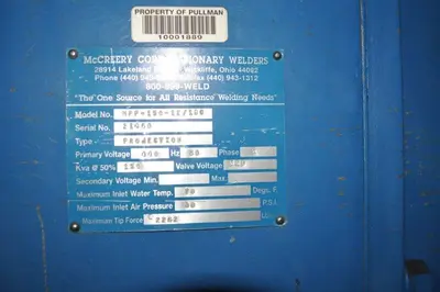USED MCCREERY MPP-150-12/100