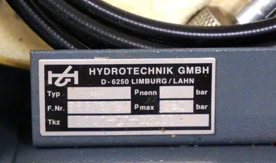 USED HYDROTECHNIK K44 PRESSURE GAUGE D-6250, 65375/94, 3101-01-02.00
