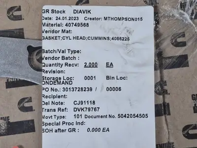 NEW CUMMINS 3649981
