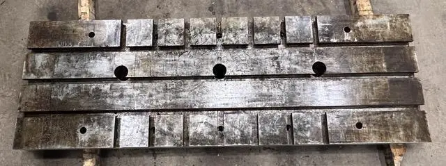 72” L-R x 24” F-B x 4” Thick T-Slotted Steel Bolster