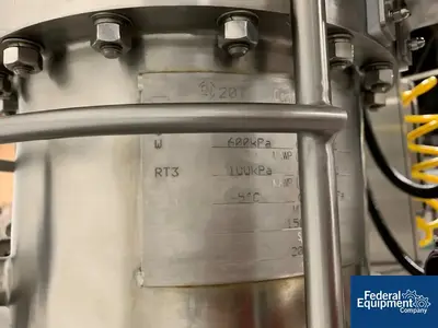 USED Powder Systems Limited 0.03 Sq Meter PSL MicroSphere Refiner, 316L S/S
