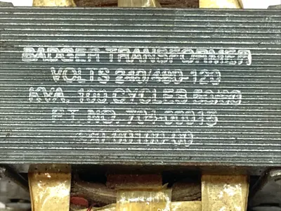 Used Badger Single Phase Control Transformer 0.100kVA 240/480V to 120V Transformers Michigan US | Maverick Industrial Sales #1402234