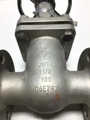 Powell 2456FM0TXXX Gate Valve 1-1/2″IN CF8M 150 WOG 275