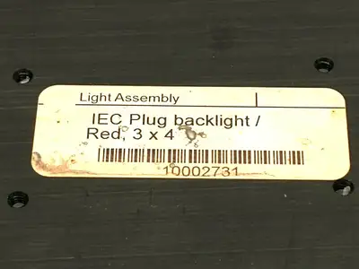QCF104M934 | Light Assembly IEC 3-Pin Plug Backlight Red 3x4 - Used