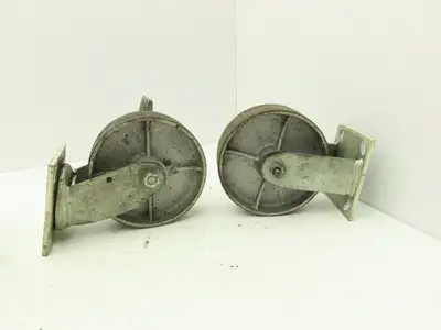 6" Caster Wheels Cast Iron Set of (4) 2-Swivel w Lock & (2)-Fixed Lot of 4
