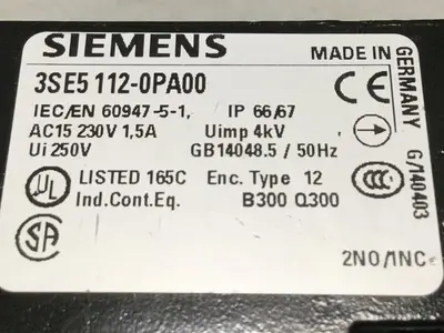 USED SIEMENS 3SE5 112-0PA00