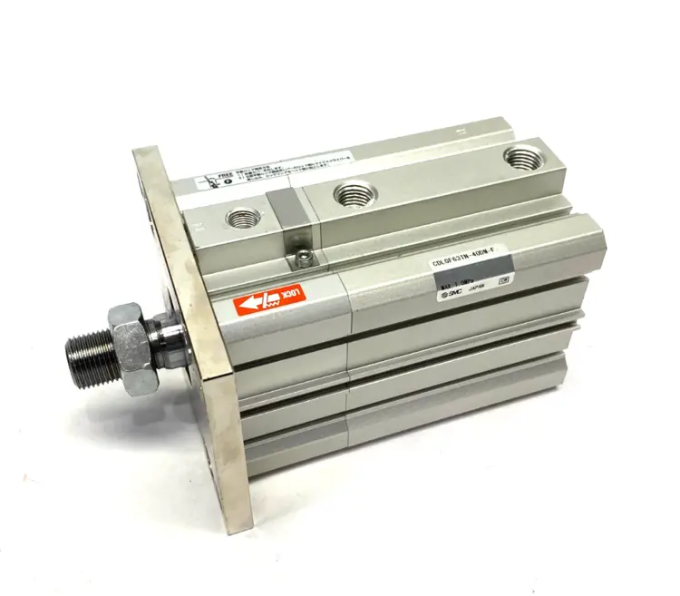 Used SMC COMPACT CYLINDER W/ LOCK, FLANGE MOUNT Pneumatic Cylinders | Maverick Industrial Sales #1105580