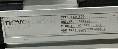 USED NOVOTECHNIK TLH600