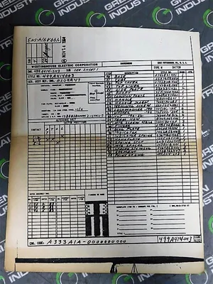 USED WESTINGHOUSE 399A414G03