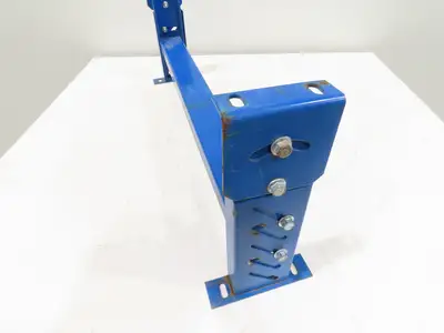 Lewco 34"W Conveyor Leg Stationary Floor Support BLUE 13-1/2" to 18"H Heavy Duty