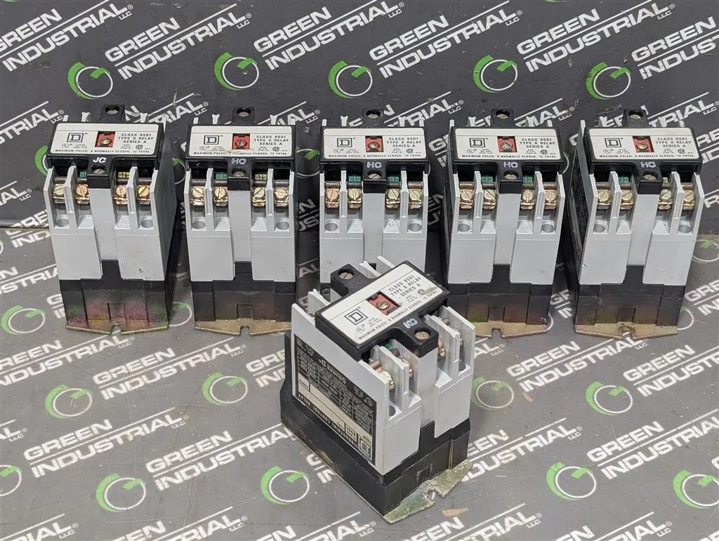 Lot of 6 Square D 8501 X020 Industrial Control Relays Form HC 120V Coil Used