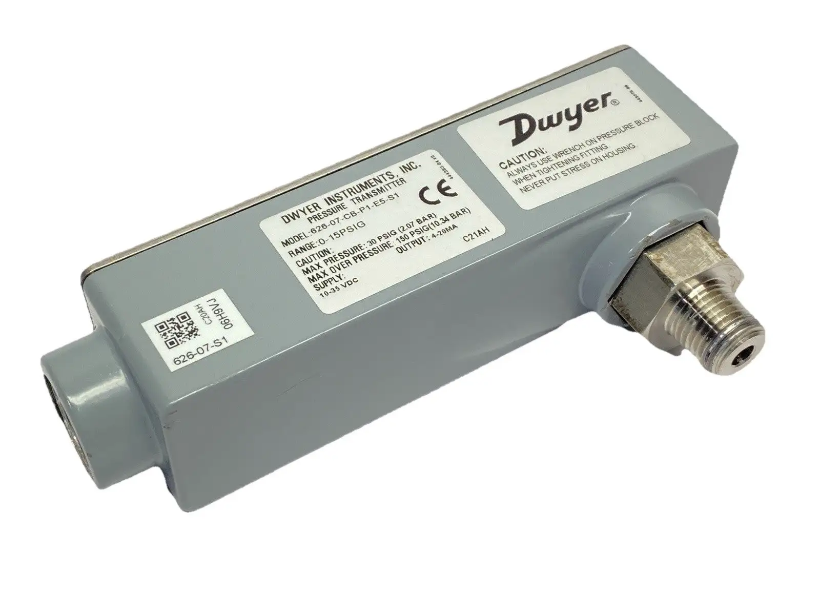 USED DWYER INDUSTRIAL PRESSURE TRANSMITTER 101635-62