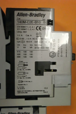 USED Allen-Bradley 140M-C2E-B10  SER B WITH 100-C09D*10 Ser A